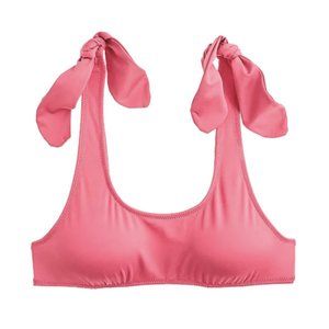 J.Crew Playa Nantucket Tie Shoulder Bikini Pink